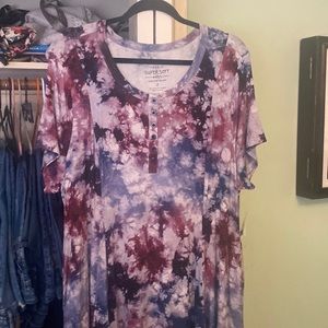 Torrid size 18/20 purple tie dye dress